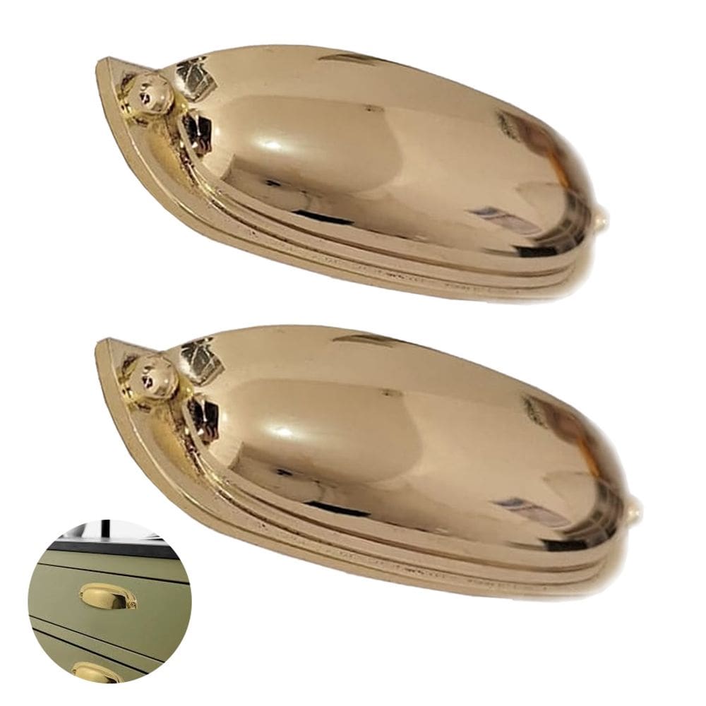 Puxador Concha Dourado Stilo Gruppa 128mm 2 Unidades
