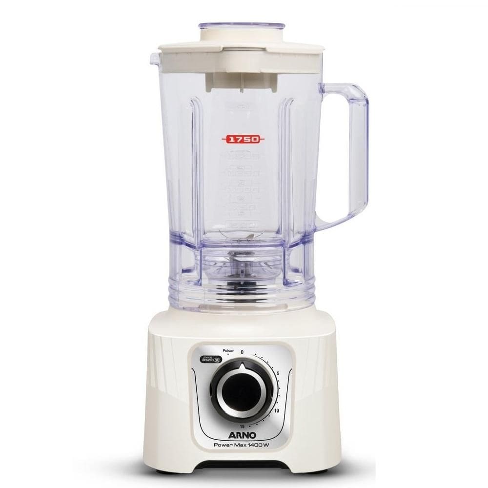 Liquidificador Arno 3,1 Litros Powermax Com 6 Lâminas 1400W Marfim LN64 - 127V
