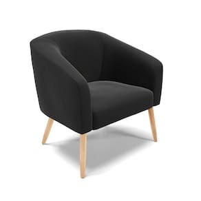 Cadeira Sala De Jantar Pé Palito Natural Stella Linho D03 - D`rossi Cor Preto