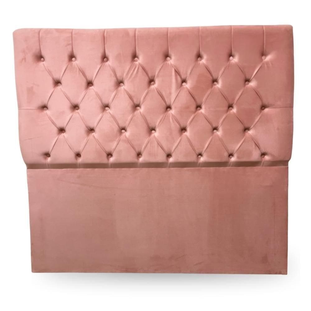 Painel Cabeceira Viena Estofada Casal 1,40m Cama Box Rosa
