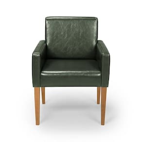 Cadeira Poltrona Capri Decorativa Couríssimo Sala De Estar Escritório Recepção Império Verde