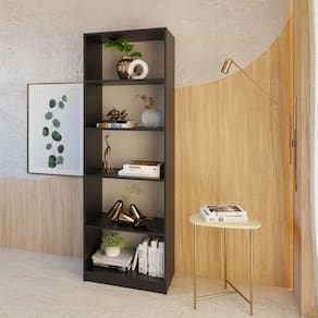 Estante Livreiro Multiuso Eliana Com 5 Nichos preto