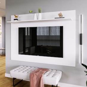 Painel Columbia 01 Prateleira P e Tv Ate 50 Pol. branco