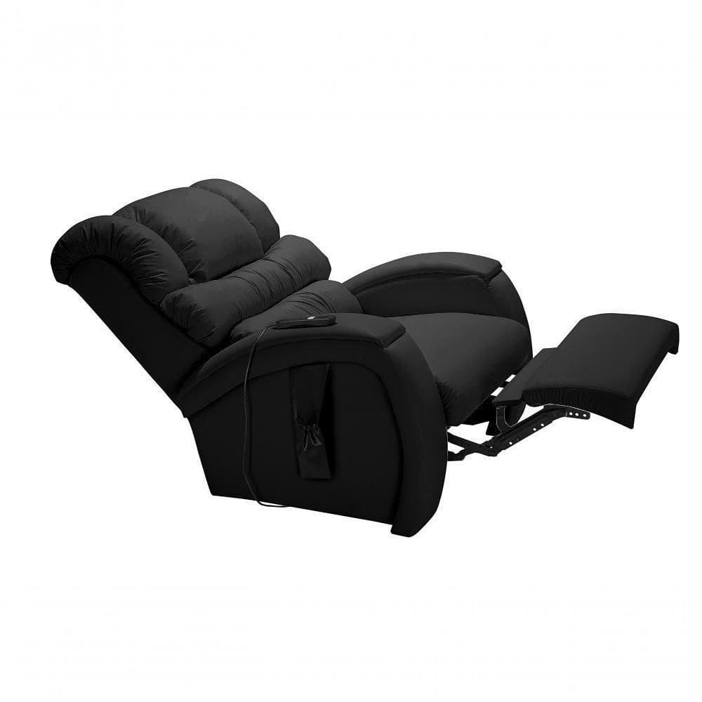 Poltrona Reclinável Cadeira Imperial Para Idoso Motorizada Corano Gravidade Zero Massageadora Império Preto