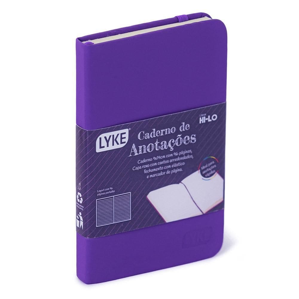 Caderno De Anotações Hi-Lo Roxo 9X14Cm 96 Páginas Lyke