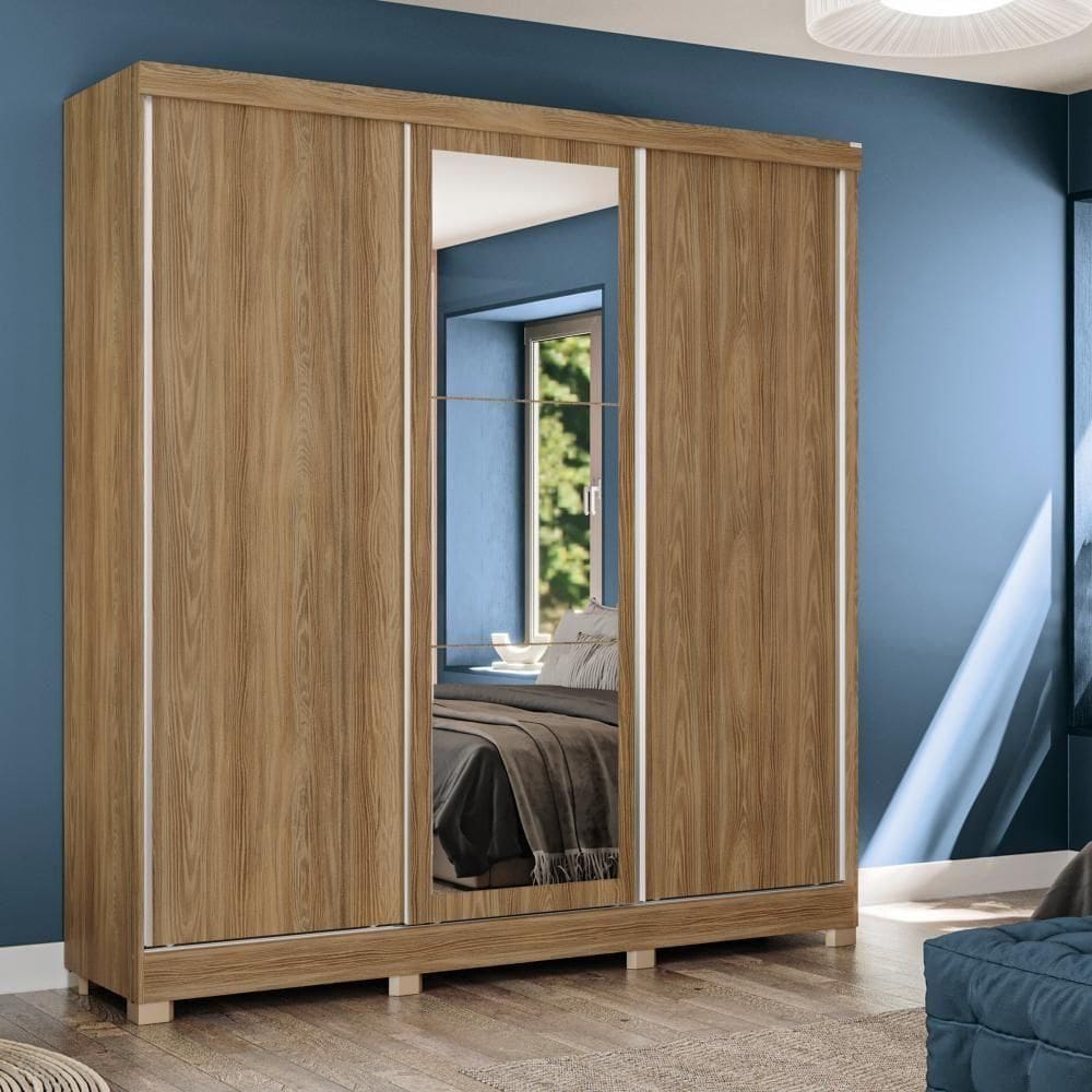 Guarda-roupa Casal  3 Por Reversíveis De Correr 3 Esp 2 Gav