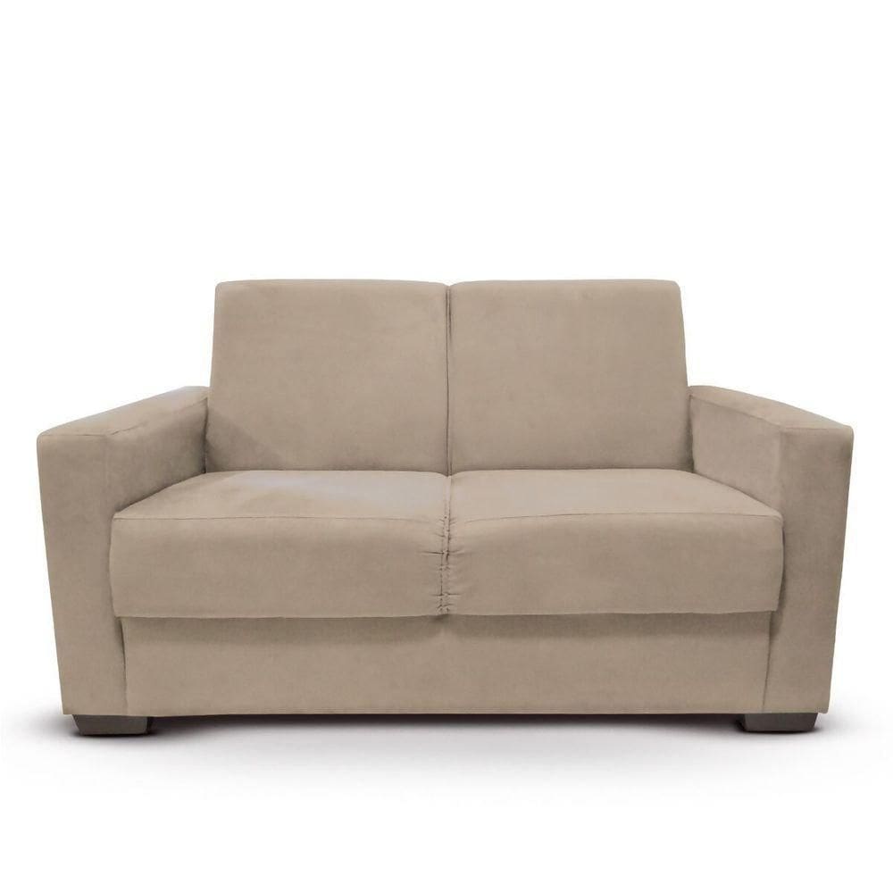 Sofá Estofado 2 Lugares Sala Estar Recepção Isadora Suede Cor:bege