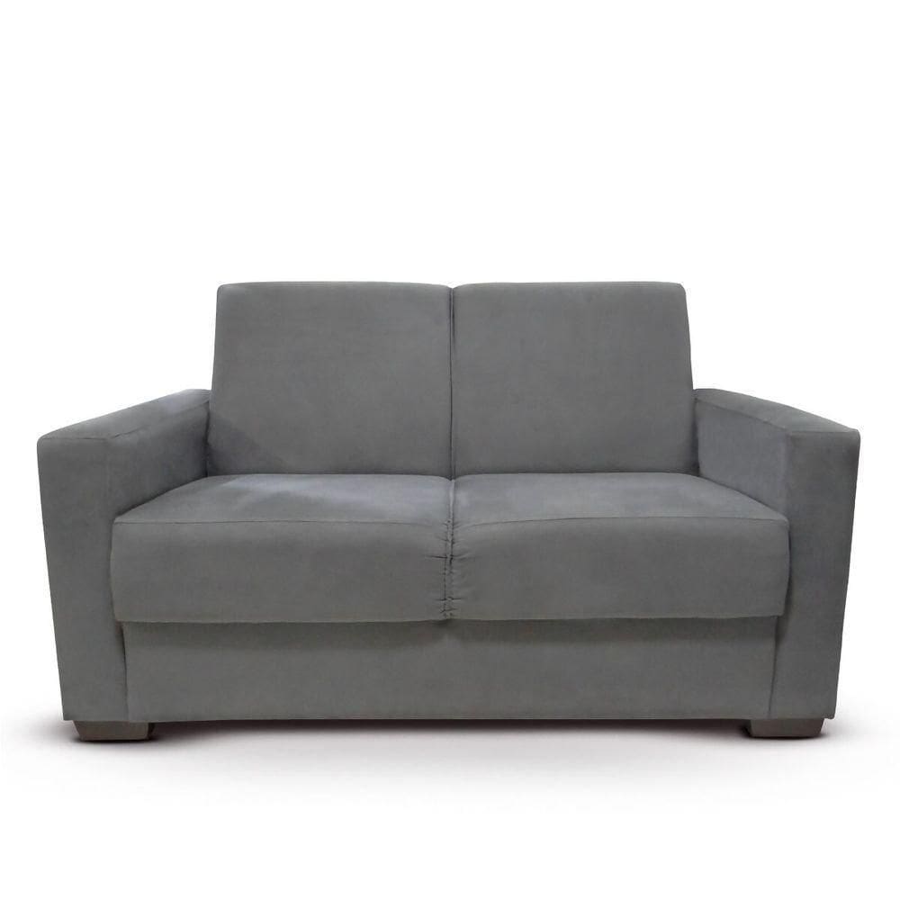 Sofá Estofado 2 Lugares Sala Estar Recepção Isadora Suede Cor:cinza