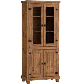 Estante Cristaleira 4 Portas Com Vidro E Pés Rustic Line Cera