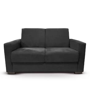 Sofá Estofado 2 Lugares Sala Estar Recepção Isadora Suede Cor:preto