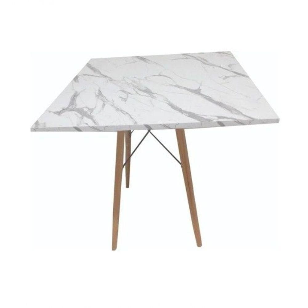 Mesa De Jantar Quadrada Eames Eiffel 80 Cm Estilo Granito