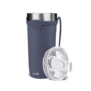 Copo Térmico Aduze Com Alça De Silicone Cinza 550ml