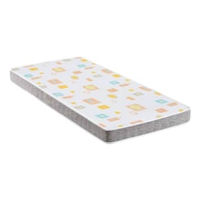 Colchão De Solteiro Com Espuma D20 88x188cm Inducol Cr452b Branco/cinza Branco/cinza