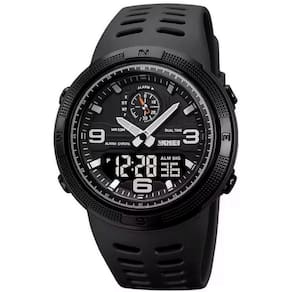 Relógio Digital Esportivo Masculino Display Duplo Multifuncional Impermeável Preto