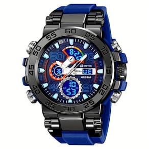 Relógio Digital Resistente à água 50m Duplo Display Alarme Azul Escuro