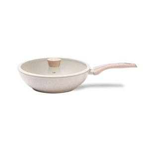 Frigideira Wok Sirius 28 Cm 3,4 L Para Indução Em Alumínio Com Revestimento Cerâmico Vanilla Brinox