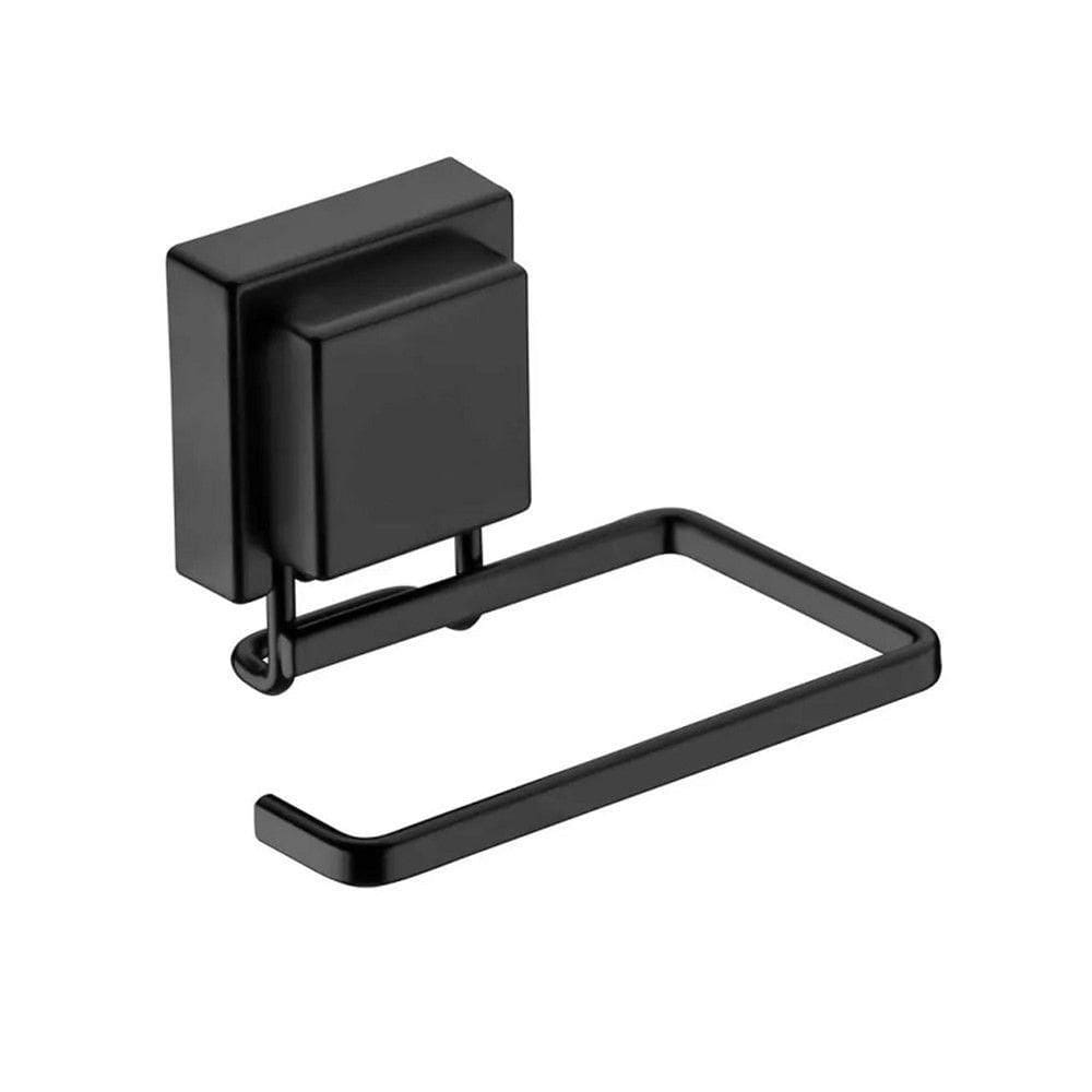 Suporte Para Papel Higiênico Preto Fosco Fixação Com Ventosa Future