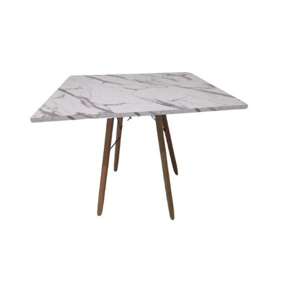Mesa De Jantar Quadrada Eames Eiffel 70 Cm Estilo Granito
