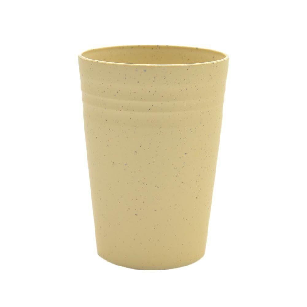 Copo Ecológico De Bambu E Pp Lines Amarelo 300ml Lyor