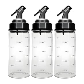 Kit 3 Garrafa Para Azeite E Vinagre Com Bico Dosador Galheteiro Vidro 320ml Em Casa Tem