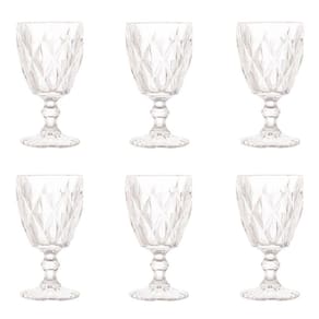 Conjunto De Taças De Vidro Para água 6 Peças 325 Ml Diamonds Transparente Lyor