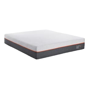 Colchão Queen Bed In A Box Enjoy Smartmax 158x198cm Espuma Mista Inducol Cr449d Branco/cinza Branco/cinza