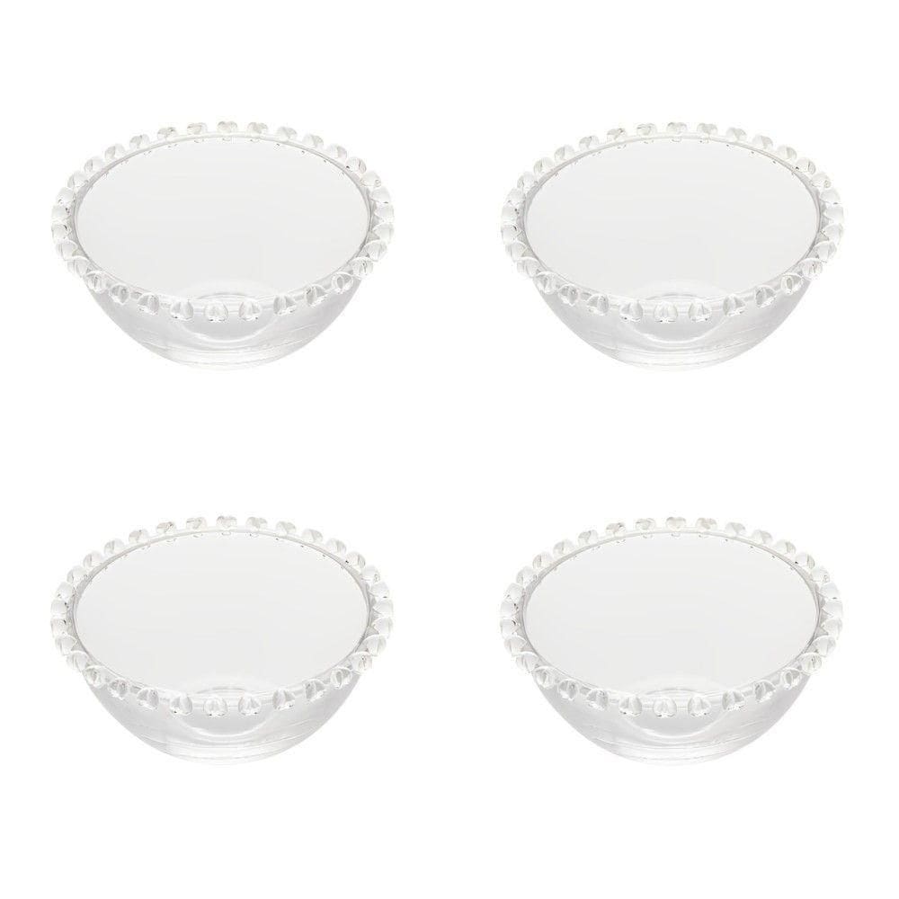 Conjunto De Cumbucas 04 Peças Em Cristal Coração Lyor