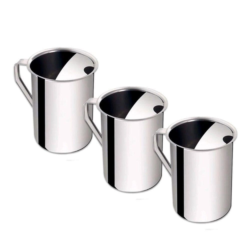 3 Jarras De Inox Com Aparador De Gelo Suco água Leite 2l Em Casa Tem