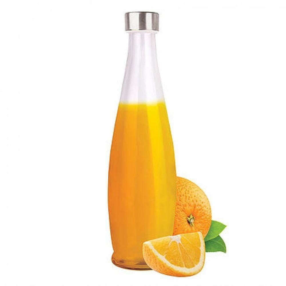 Kit 3 Garrafas Vidro Acqua Transparente 1 Litro Com Tampa