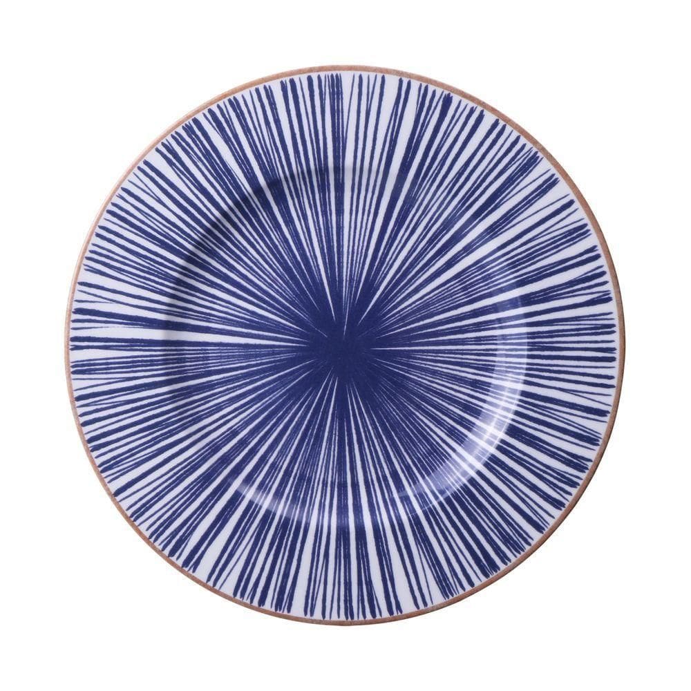 Prato Raso Tramontina Abstratta Em Porcelana Decorada 28 Cm