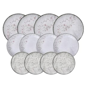 Jogo De Pratos Tramontina Floralis Em Porcelana Decorada 12 Peças