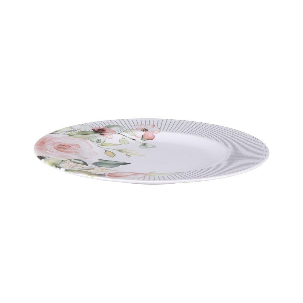 Prato Raso Tramontina Ornatta Em Porcelana Decorada 28 Cm