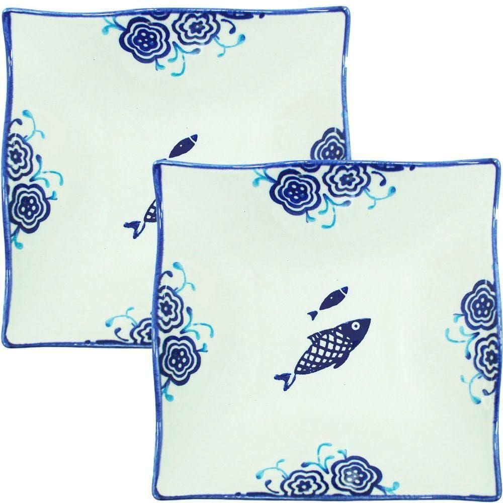 Kit 4 Tigela Sobremesa Bowl Praia Peixe Oceano Náutico 14cm