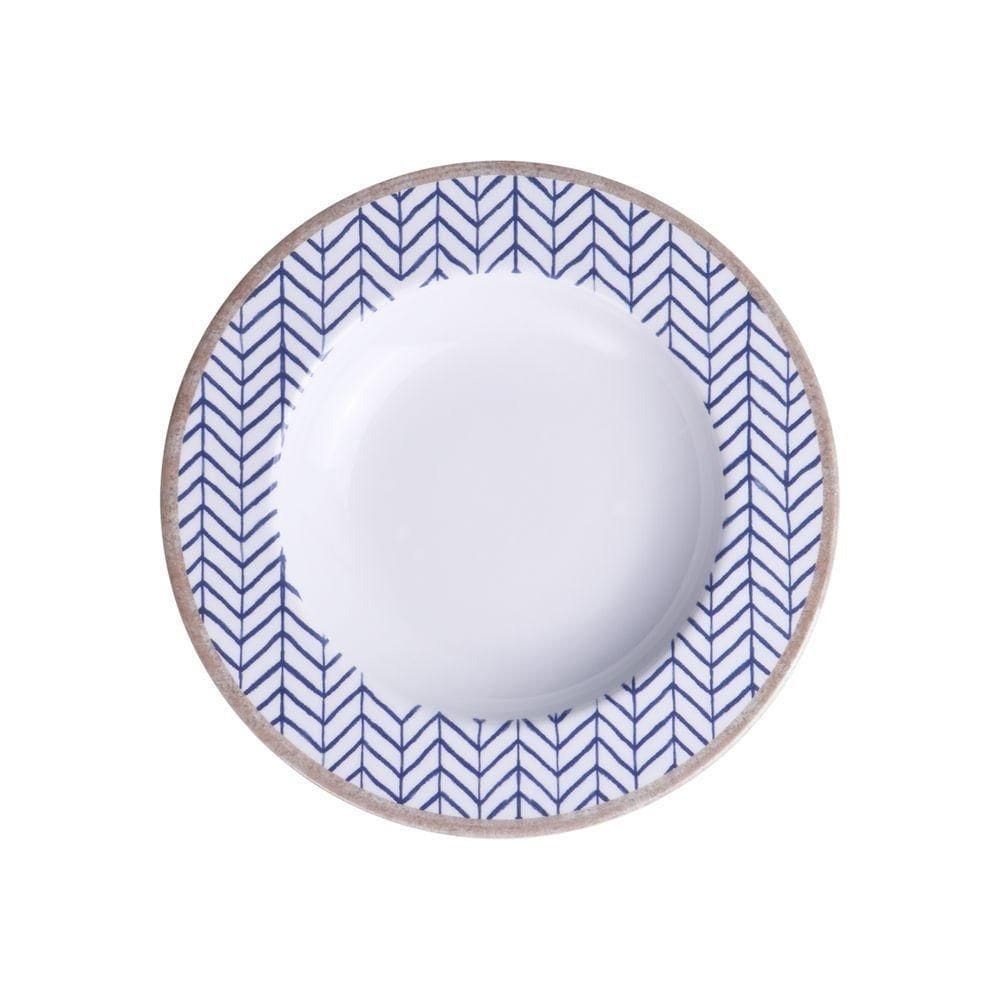 Prato Fundo Tramontina Abstratta Em Porcelana Decorada 23 Cm