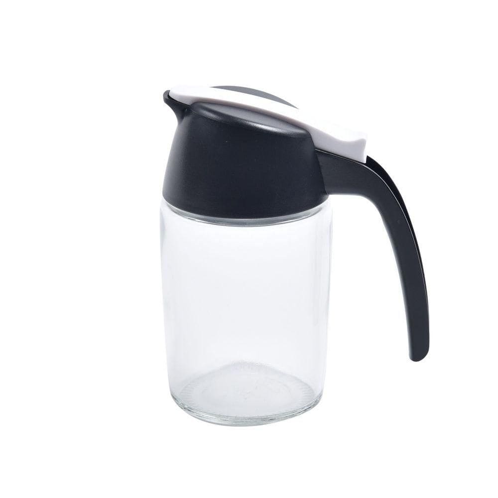 Meleira Em Vidro Com Alça Bico Dosador 250ml 15cm Kenya Preta
