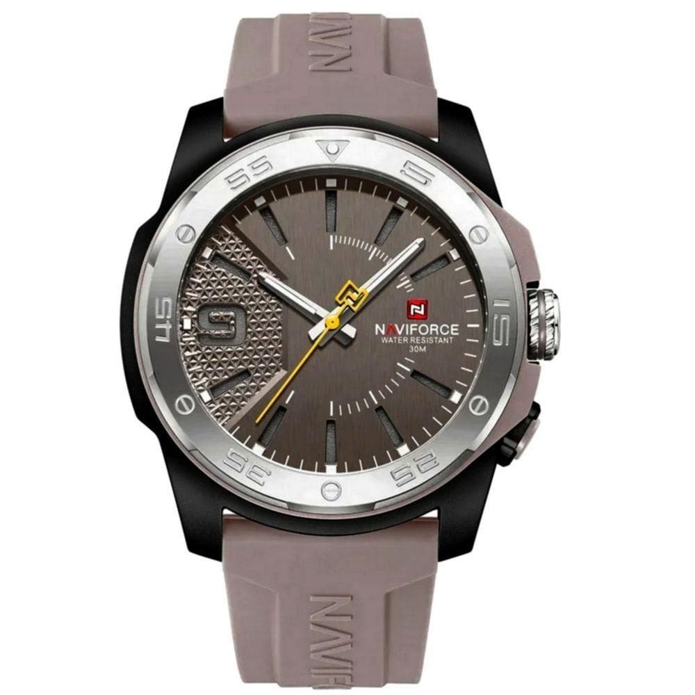 Relógio Quartzo Display Luminoso Esportivo A Prova água Pulseira De Silicone 5atm Cinza