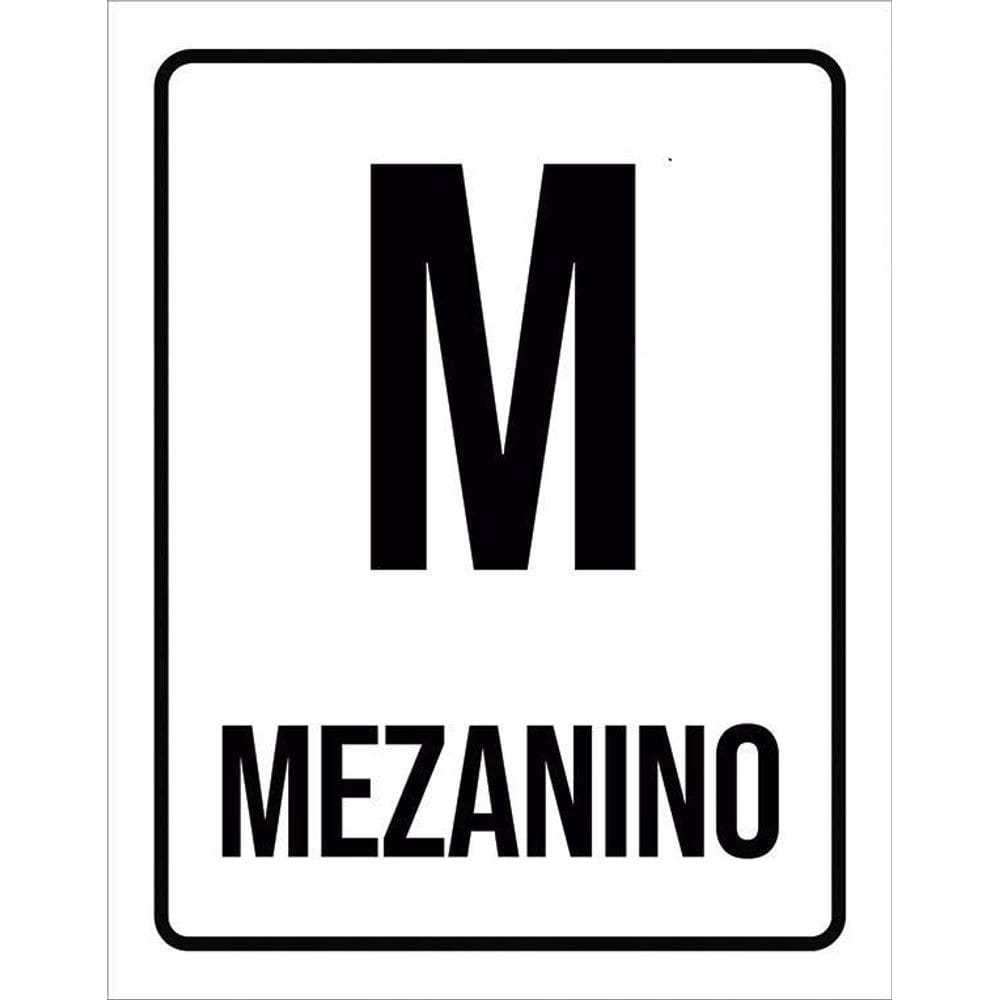 Kit 3 Placas Sinalização Ambiente Mezanino