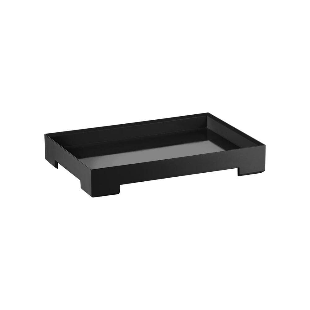 Bandeja Retangular Icons Em Acrílico 32x23x5cm Guzzini Preta