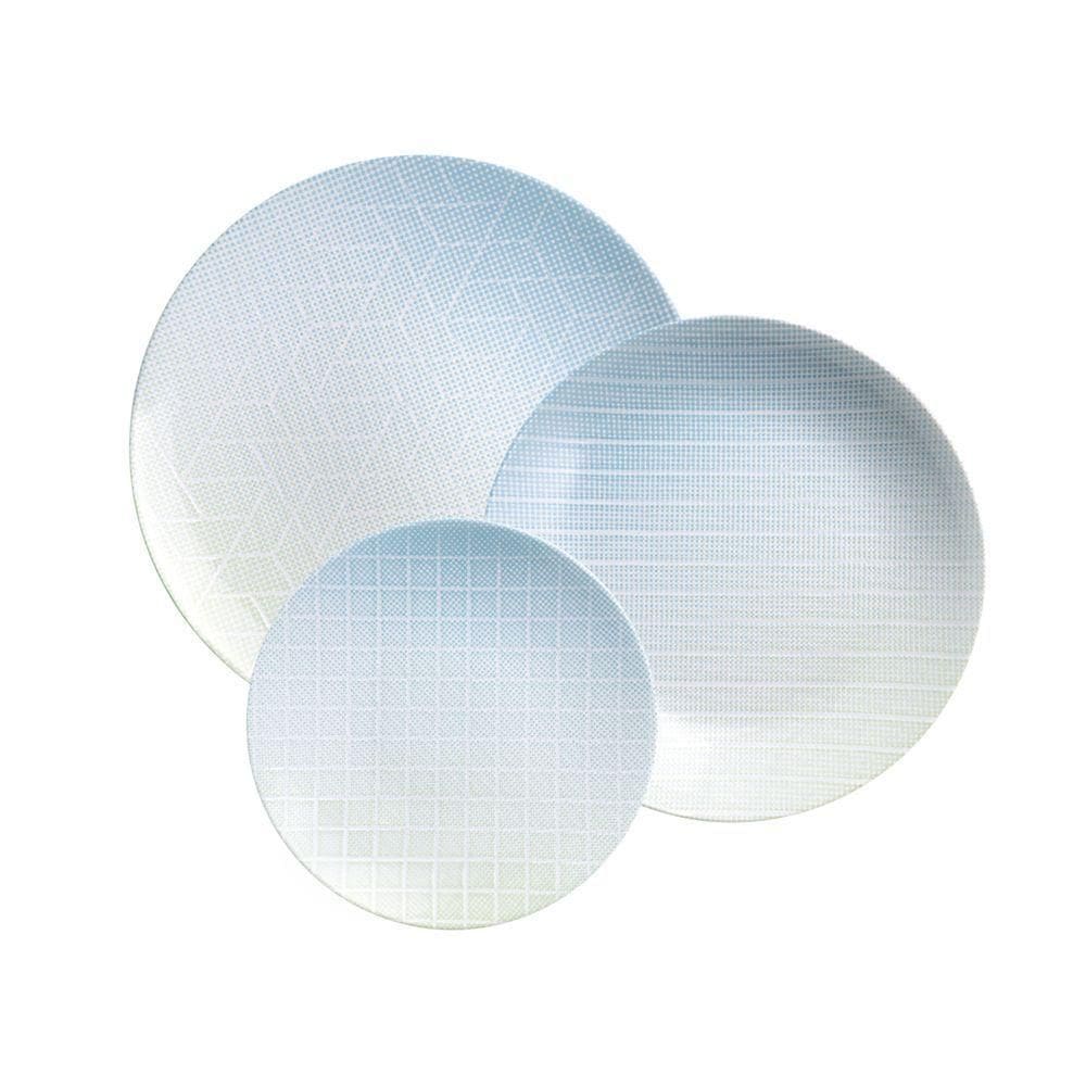 Jogo De Pratos Tramontina Polaris Em Porcelana Decorada 12 Peças