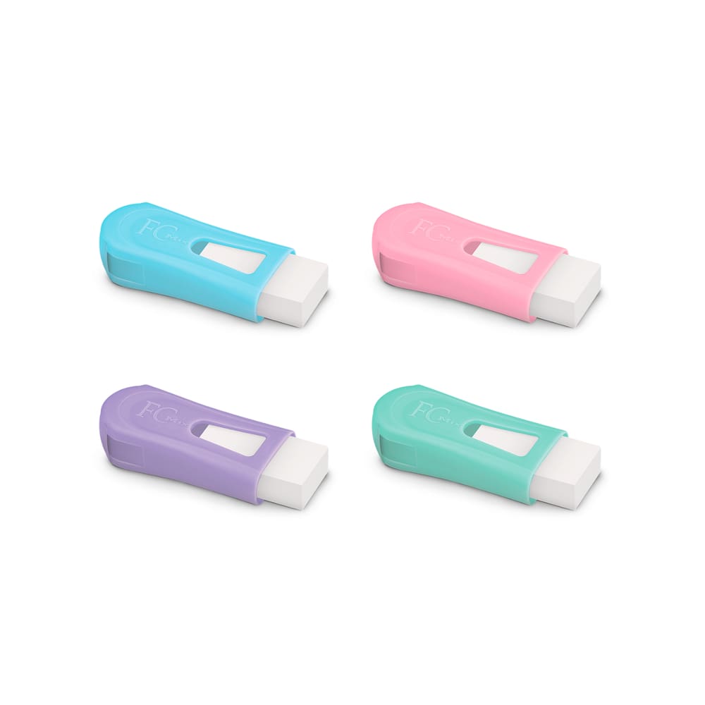 Apontador c/ Depósito + Borracha Faber-Castell FC Mix Pastel