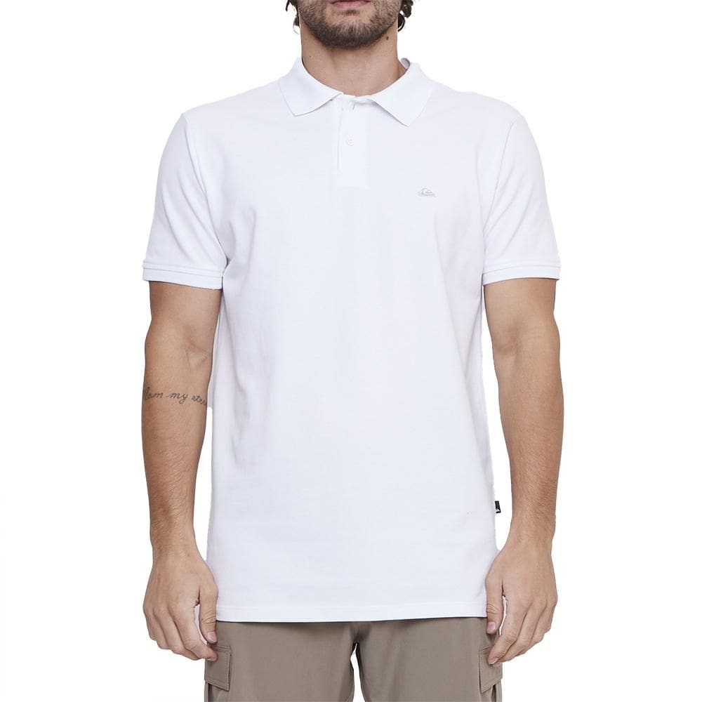 Camisa Quiksilver Polo Embroidery Piquet SM25 Branco