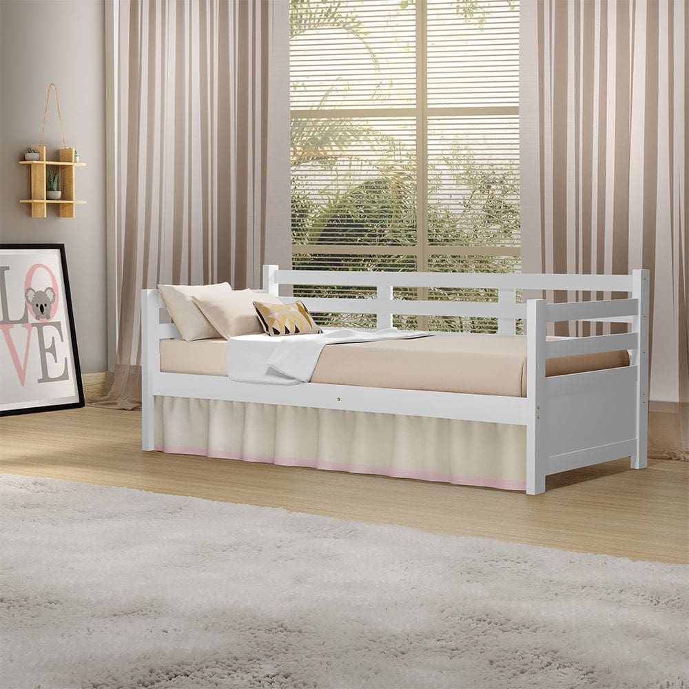 Sofá Cama para Copa Solteiro Madeira Enjoy Mona Mais Nicho - Branco