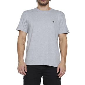 Camiseta Quiksilver Transfer Square SM25 Cinza Mescla
