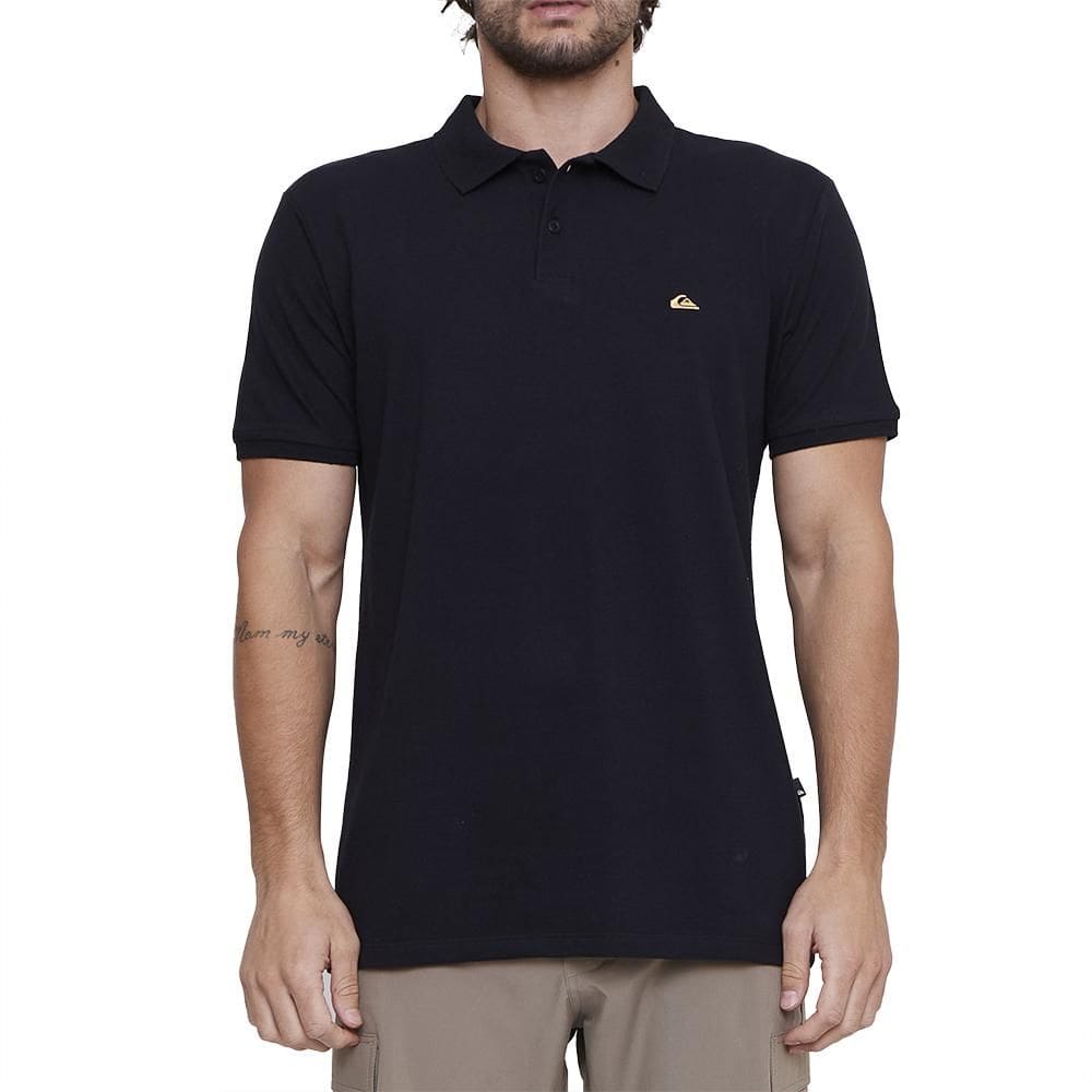 Camisa Quiksilver Polo Embroidery Piquet SM25 Preto