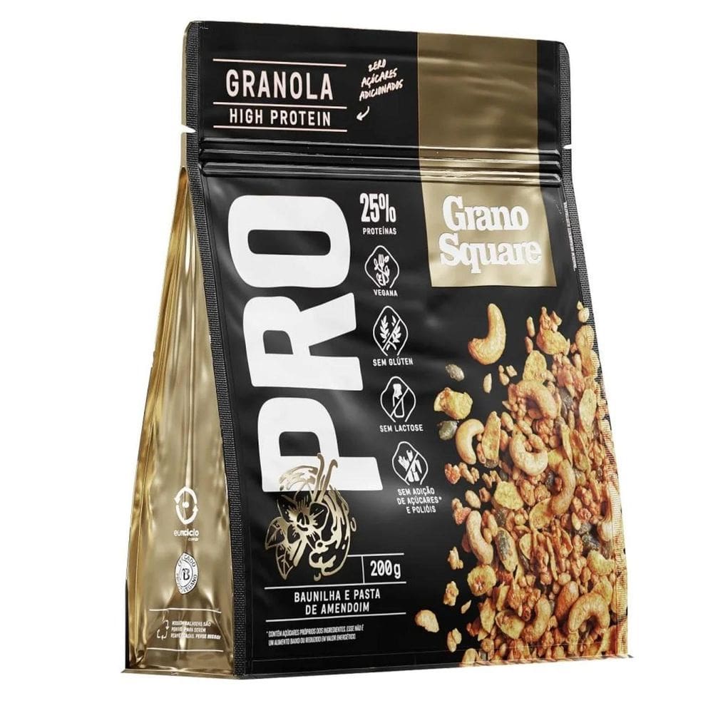 Granola Granosquare Proteica Baunilha Pasta De Amendoim 200G