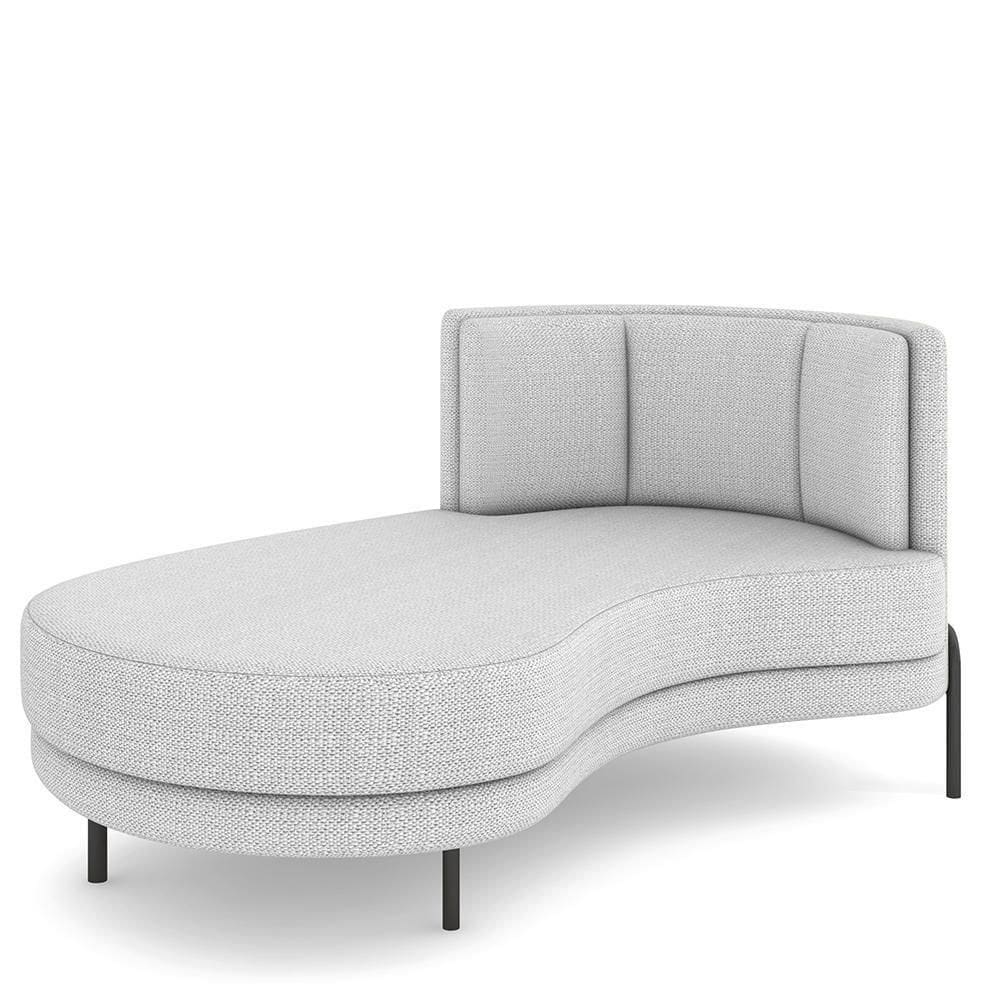 Sofá Chaise Longue Living Lucca Esquerdo D02 Linho Cinza D-315