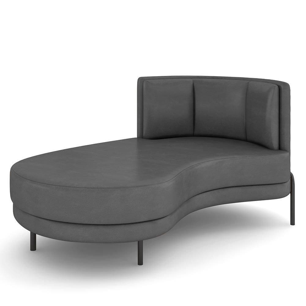 Sofá Chaise Longue Living Lucca Esquerdo D02 Corano Cinza C-03