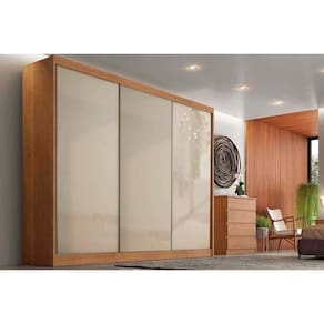 Guarda Roupa Casal 3 Portas De Correr E 6 Gavetas Natus-duna Cumaru-fendi