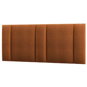 Cabeceira Estofada Cama Casal Queen Size Com Led Moderna 160 Cm Cor:buclé Terracota