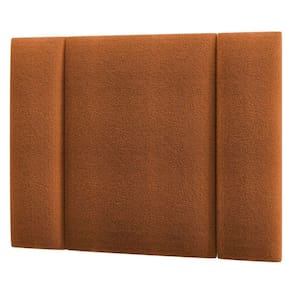 Cabeceira Estofada Iluminação Led Cama Box Solteiro 90 Cm Cor:buclé Terracota